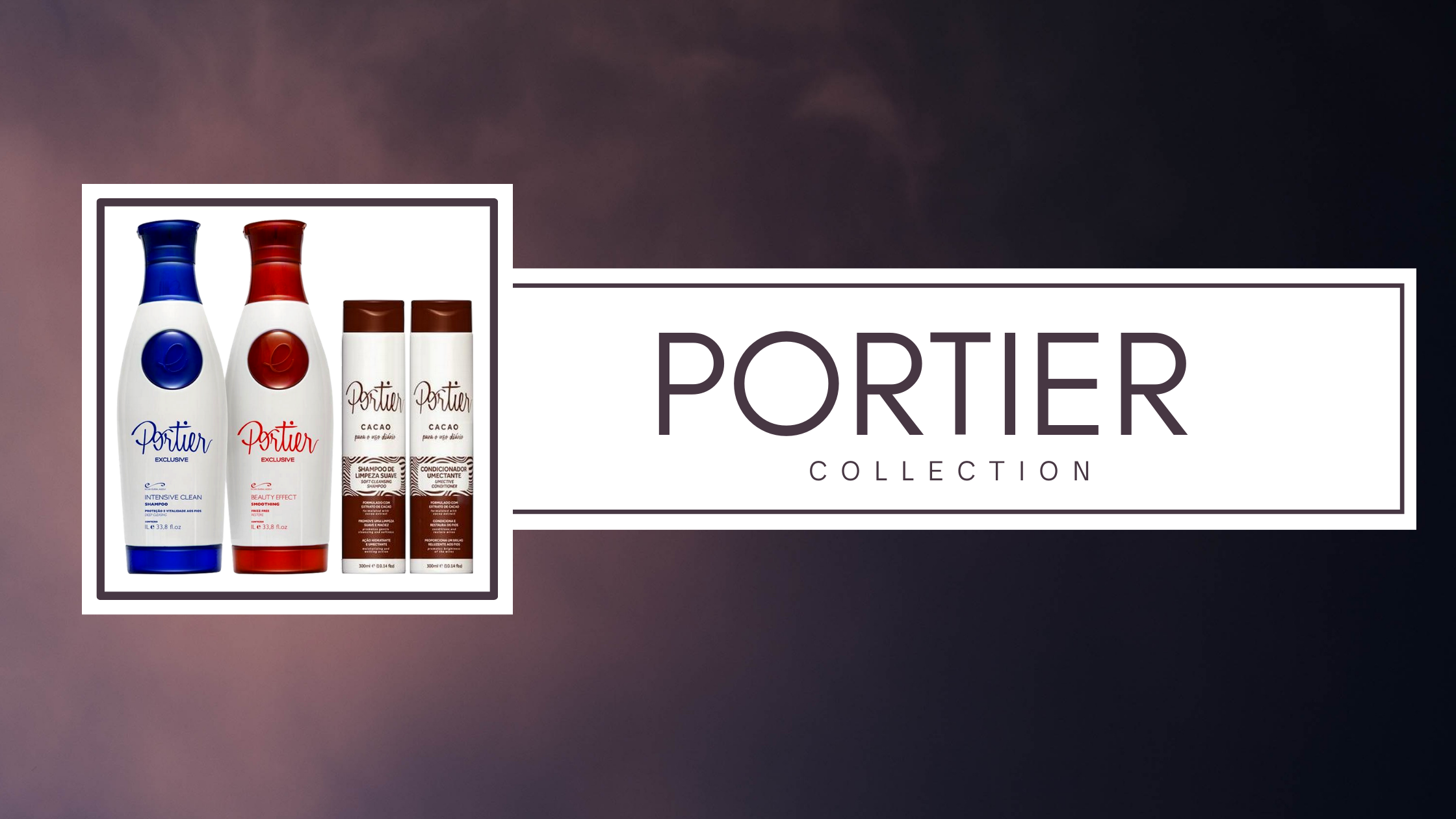Kit Lissage Brésilien Portier Cacao Professionnel - Shampoing + Masque 1L - Sans Formol