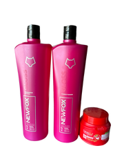 New Fox Gloss Keratin Treatment & Strawberry Hair Mask Revitalization Hair Care Kit - Keratinbeauty