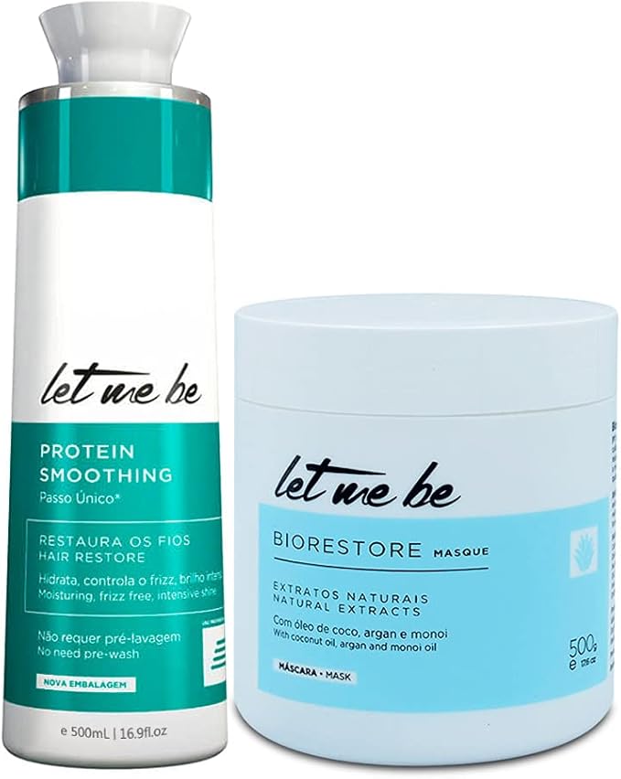 Let Me Be Smoothing Biorestore Mask – 2×500ml (16.9 fl oz) Frizz‑Free Shine Treatment