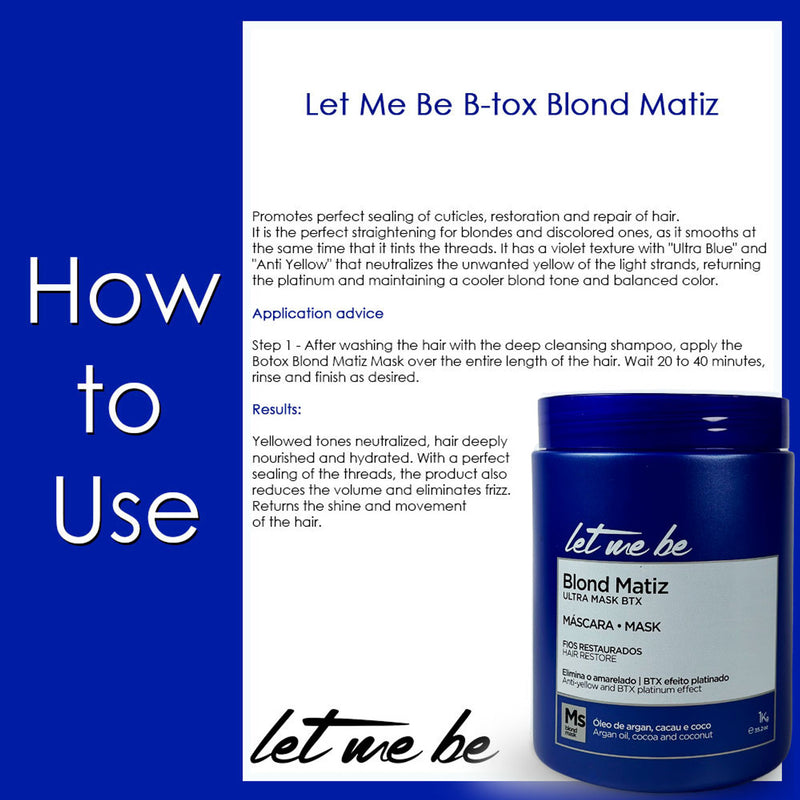 Let Me Be Platinum Blond Toning Hair Mask: Repair, Smooth, Anti-Yellow
