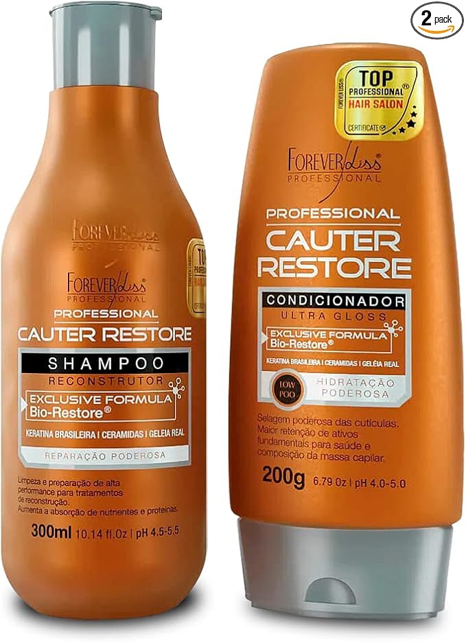 Forever Liss Cauter Restore Capillary Kit: Shampoo and Conditioner for Hair Repair