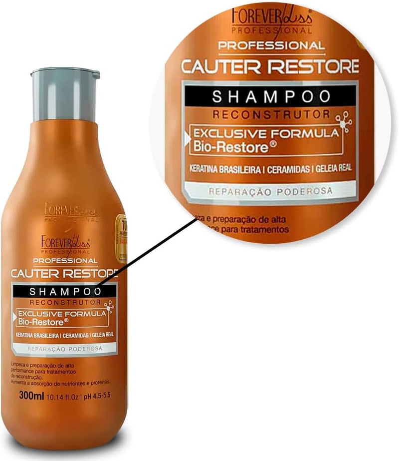 Forever Liss Cauter Restore Capillary Kit: Shampoo and Conditioner for Hair Repair