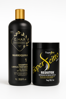 Keratin Treatment Kit G Hair Moroccan Detox Shampoo And Fio Perfeitto Hair Btox Mask 33.8fl.oz 1000ml - Keratinbeauty