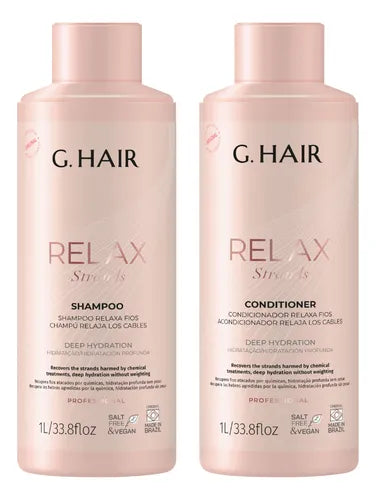 Professional Ghair Relax Hair Shampoo and Conditioner Kit 1 Liter