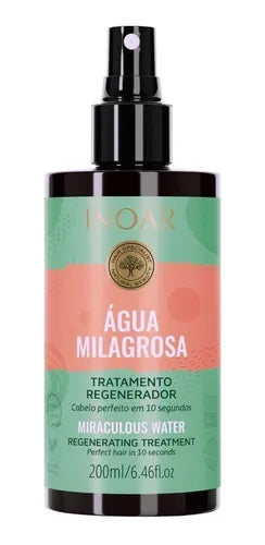 Inoar Miracle Water Regenerating Treatment Spray for Damaged Hair 6.76 fl oz