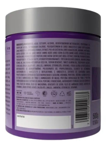 Inoar Cicatrifios Perfect Blonde Toning Hair Mask, 17.6 Ounce, for Luminous Blonde Hair