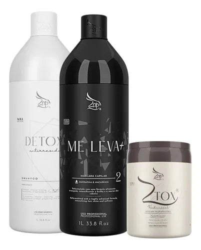 Zap Professional Hair Care Kit: Me Leva Black Progressive Brush & Detox Shampoo