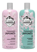 G Hair Japanese Treatment Anti-Frizz Shampoo 2x1L Twin Pack for Smooth Hair
