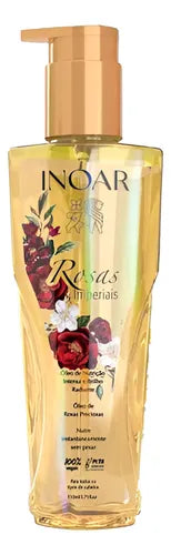 Inoar Imperial Roses Nourishing and Shine Hair Oil, 3.72 fl oz