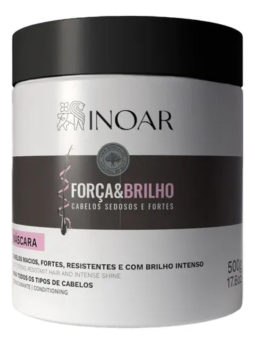 Inoar Strength & Shine Hydrating Hair Mask 500g for Stronger, Shinier Hair