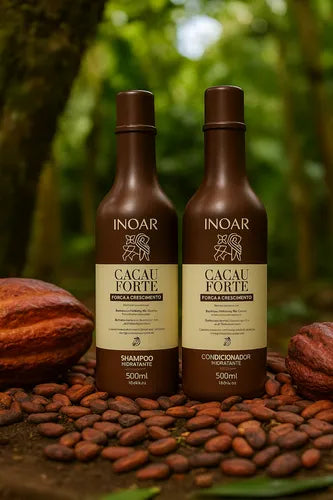 Inoar Cocoa Strong Shampoo & Conditioner Kit 500ml for Strength and Shine