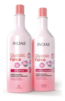 Inoar Glycolic Force Shampoo and Conditioner Kit for Damaged Hair 800ml
