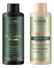 Premium German & Moroccan Hair Straightening Treatment Kit - 2 x 33.8 fl oz