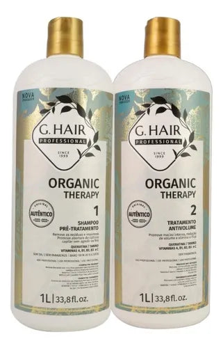 G.Hair Organic Therapy Anti-Frizz Smoothing Treatment Kit - 2 x 33.8 fl oz