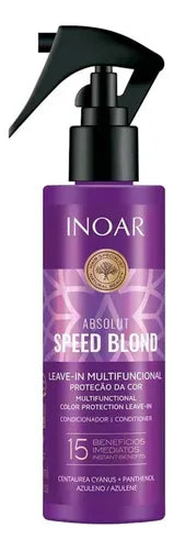 Inoar Absolut Speed Blond Leave-in: 15-Benefit Multifunctional Toning Spray for Blonde Hair