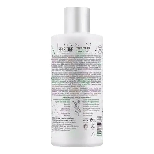 Inoar Sensitine 3-in-1 Hair Cleansing Cream: Sulfate-Free, Vegan, 13.5 fl oz