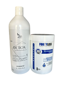 Keratin Treatment Kit Zap Detox Shampoo And Fortyliss 3D Power Hair Btox Mask 33.8fl.oz 1000ml - Keratinbeauty