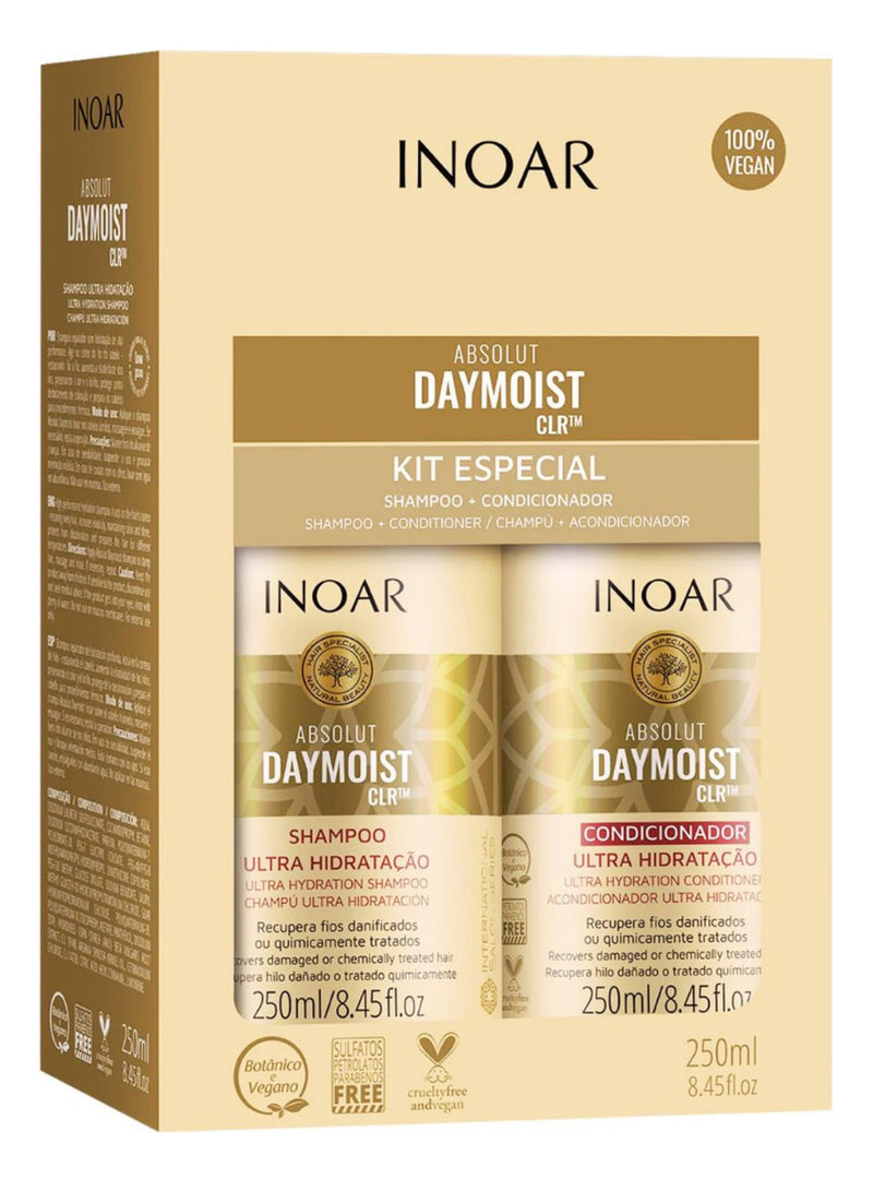 Inoar Absolut Daymoist Shampoo and Conditioner Kit 250ml - Keratinbeauty