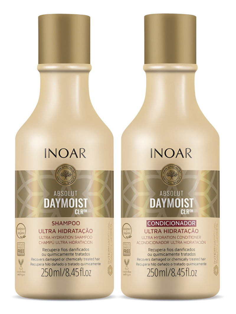 Inoar Absolut Daymoist Shampoo and Conditioner Kit 250ml - Keratinbeauty
