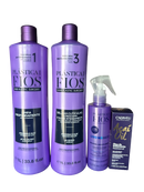 Plastica Dos Fios Kit Intensive Hair Care Shampoo Conditioner Mask & Açai Oil Serum - Keratinbeauty