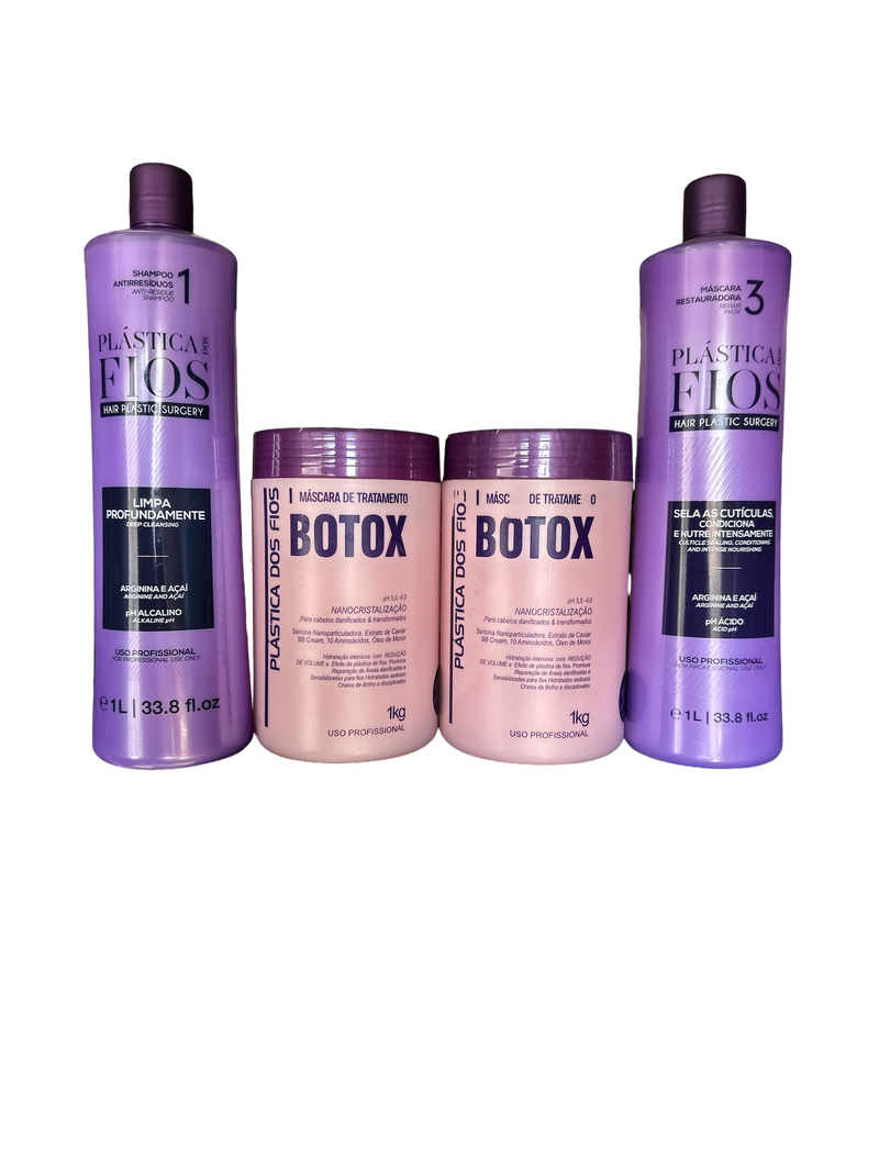 Plastica dos Fios Anti Residue Shampoo Haar Btox und feuchtigkeitsspendende Maske Bundle