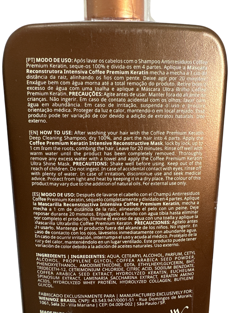 HONMA TOKYO COFFE PREMIUM LISSAGE DES CHEVEUX  1000 ml - Keratinbeauty