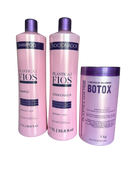 Plastica Dos Fios Deep Hydrating Kit Shampoo Hair Conditioner And Hair Btox 34oz 1000ml - Keratinbeauty