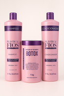 Plastica Dos Fios Deep Hydrating Kit Shampoo Hair Conditioner And Hair Btox 34oz 1000ml - Keratinbeauty