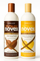 Novex Chococare & Chococlean Chocolate Shampoo With Cocoa Protein 2 Units  17fl.oz e 500ml - Keratinbeauty