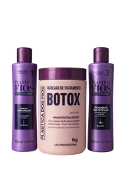 Plastica dos Fios Deep Cleansing Shampoo Hair Btox And Hydrating Mask Kit - Keratinbeauty