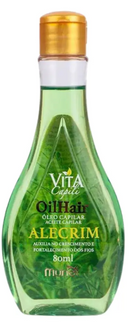 Vita Oleo bottle with green label and gold cap on a white background