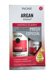 Inoar Argan Infusion Hair Fall Control Vegan Shampoo And Conditioner Kit - Keratinbeauty